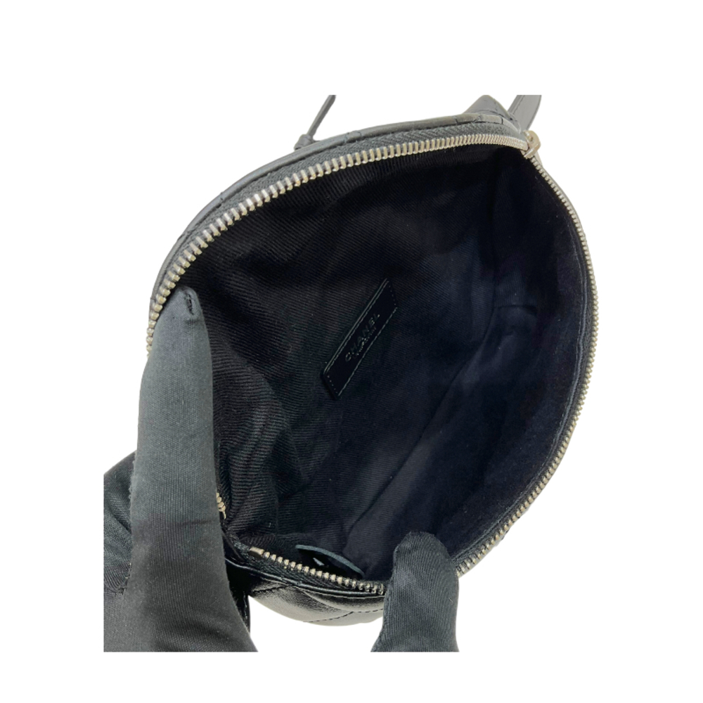 Chanel Waist Bag Silver Hardware Body Bag Black - Picture 6 of 8